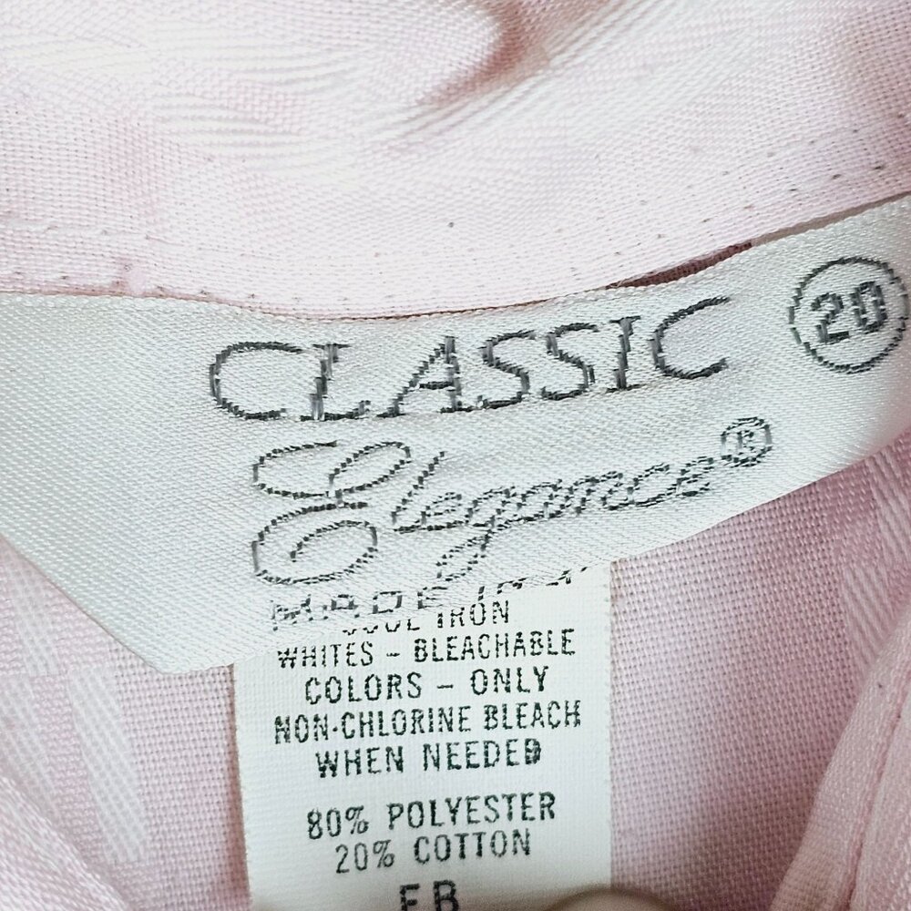 Vintage 1980's Classic Elegance Button-Down Structured Striped Blouse, USA, 20 - Picture 5 of 5